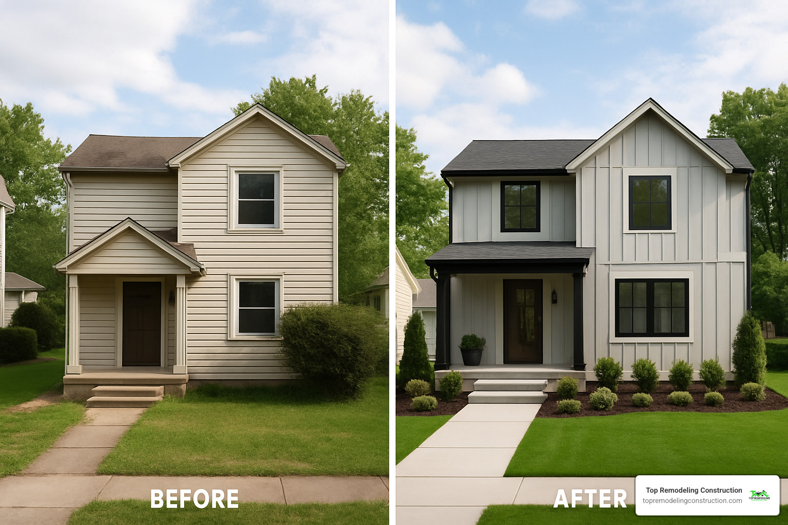 updating 1980s house exterior
