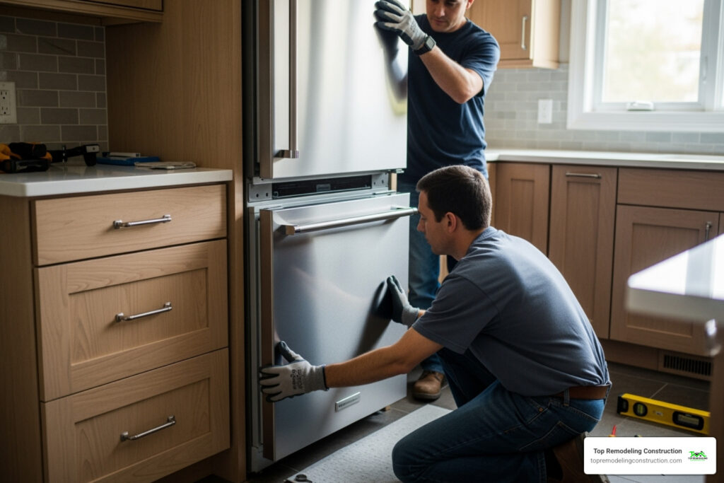 built in refrigerator installation